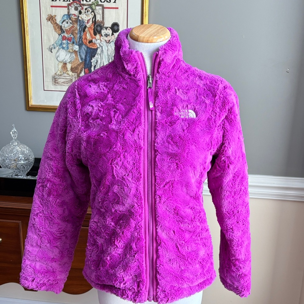 The North Face Reversible Mossbud Swirl Puffer Fleece Jacket Girls